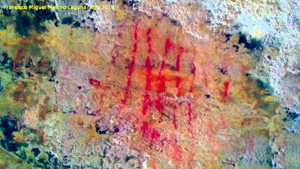 Pinturas rupestres y grabados de la Cueva de Mingo Lpez - Pinturas rupestres y grabados de la Cueva de Mingo Lpez. Tratada con Dstretch