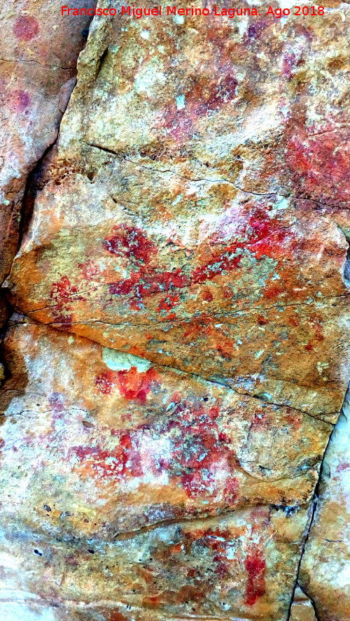 Pinturas rupestres de la Raspa de Piedra Redonda III - Pinturas rupestres de la Raspa de Piedra Redonda III. Tratada con Dstretch