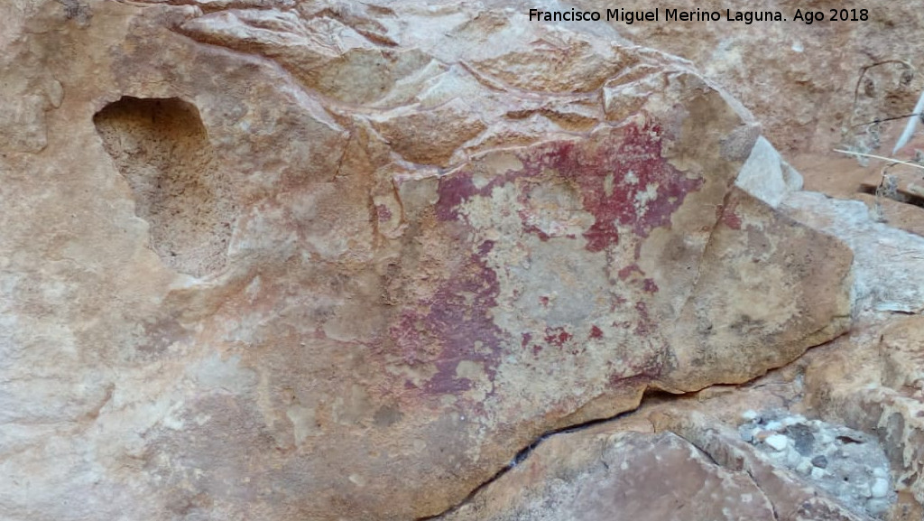 Pinturas rupestres de la Raspa de Piedra Redonda IV - Pinturas rupestres de la Raspa de Piedra Redonda IV. Mancha