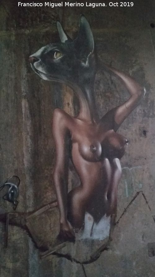 Graffiti de Belin Mujer Gato de la Cruz - Graffiti de Belin Mujer Gato de la Cruz. 