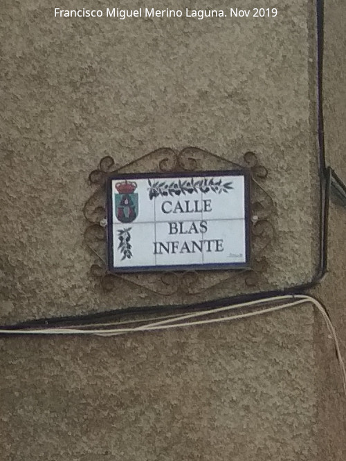 Calle Blas Infante - Calle Blas Infante. Placa