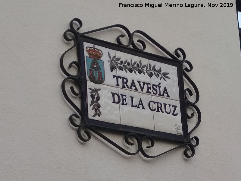 Calle Travesa de la Cruz - Calle Travesa de la Cruz. Placa