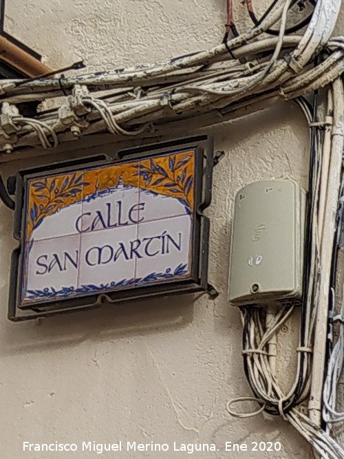 Calle San Mart�n - Calle San Mart�n. Placa