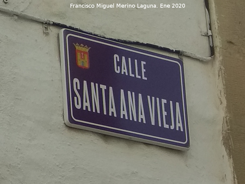Calle Santa Ana Vieja - Calle Santa Ana Vieja. Placa
