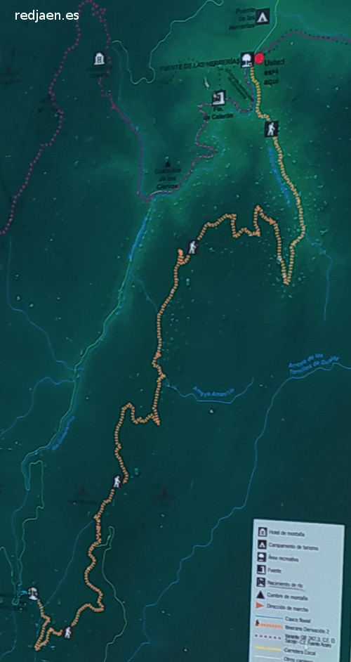 Sendero Nacimiento del Guadalquivir - Sendero Nacimiento del Guadalquivir. Mapa
