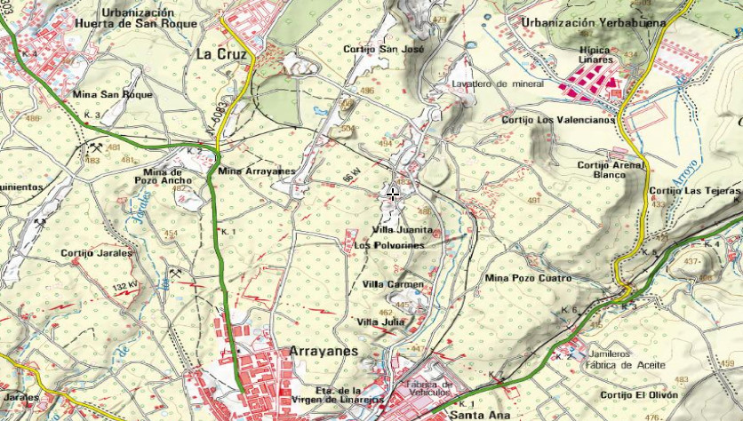 Mina de San Miguel - Mina de San Miguel. Mapa