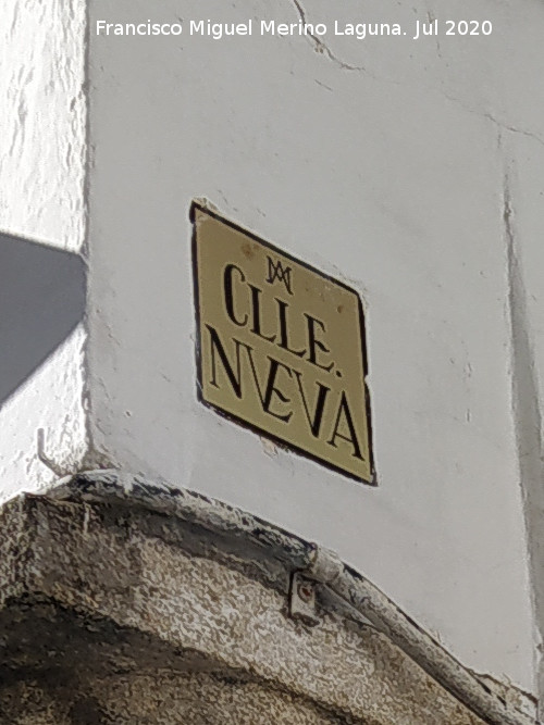 Calle Nueva - Calle Nueva. Placa antigua
