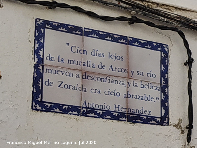Plaza del Cananeo - Plaza del Cananeo. Placa