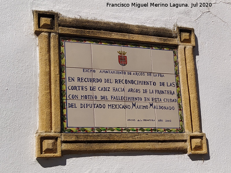 Placa a las Cortes de C�diz - Placa a las Cortes de C�diz. 