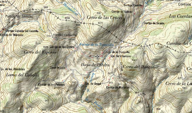 Fuente de la Tosquilla - Fuente de la Tosquilla. Mapa