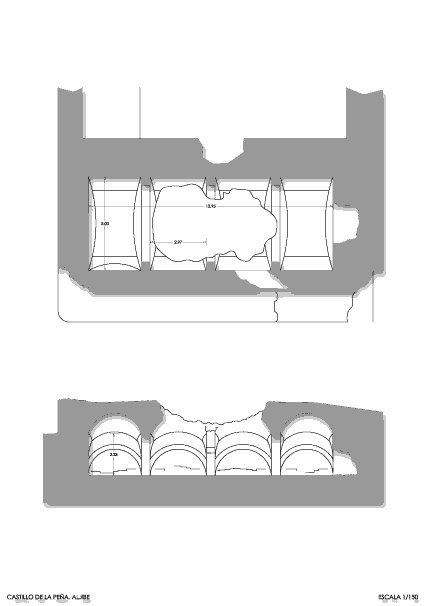 Castillo de la Pea. Aljibe - Castillo de la Pea. Aljibe. Plano