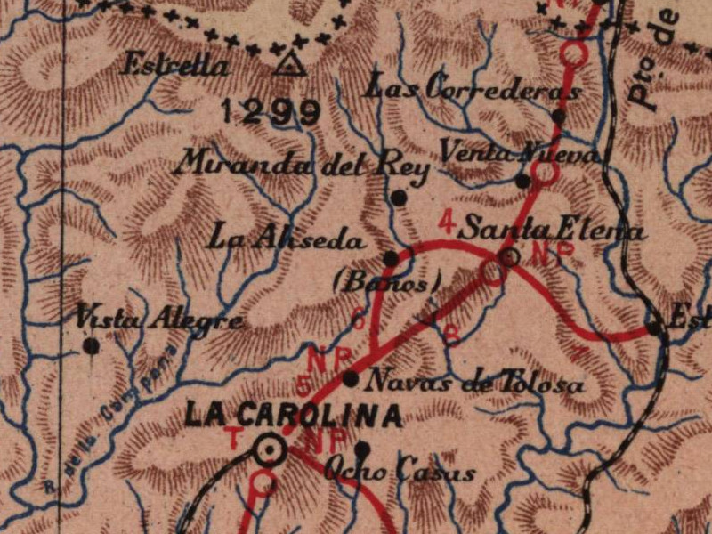 Balneario de la Aliseda - Balneario de la Aliseda. Mapa 1901