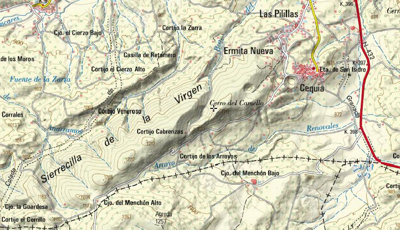 Cerro del Camello - Cerro del Camello. Mapa