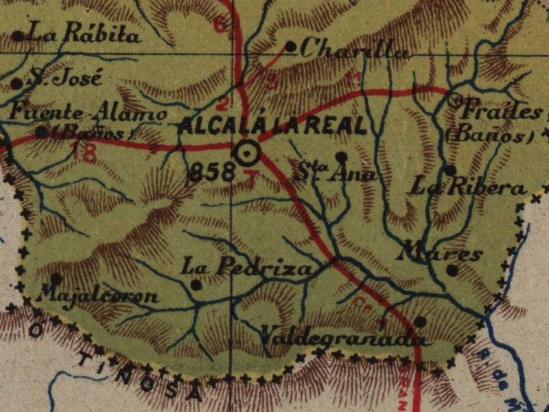 Aldea Ribera Baja - Aldea Ribera Baja. Mapa 1901
