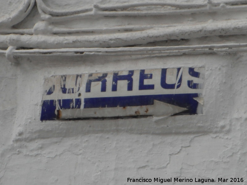 Palacio del Obispado - Palacio del Obispado. Antigua placa de Correos