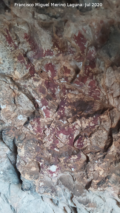 Pinturas rupestres de la Pe�a del Gorri�n IV - Pinturas rupestres de la Pe�a del Gorri�n IV. Figura de puntos