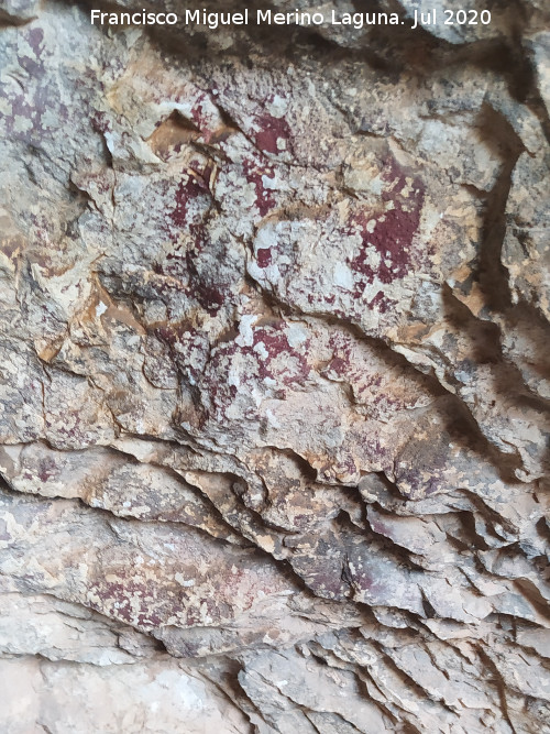 Pinturas rupestres de la Pe�a del Gorri�n IV - Pinturas rupestres de la Pe�a del Gorri�n IV. Figura desva�da