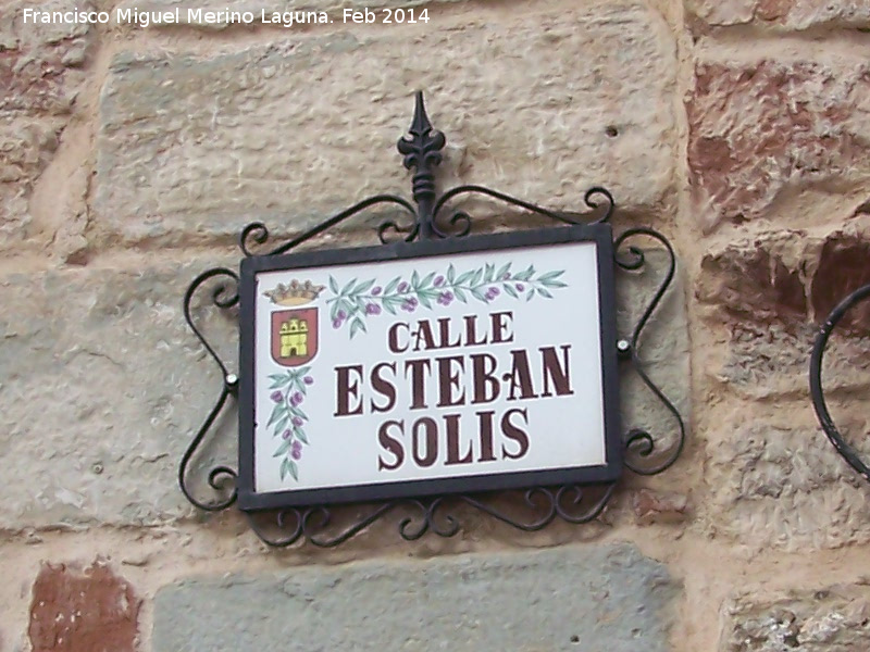 Calle Esteban Sols - Calle Esteban Sols. Placa