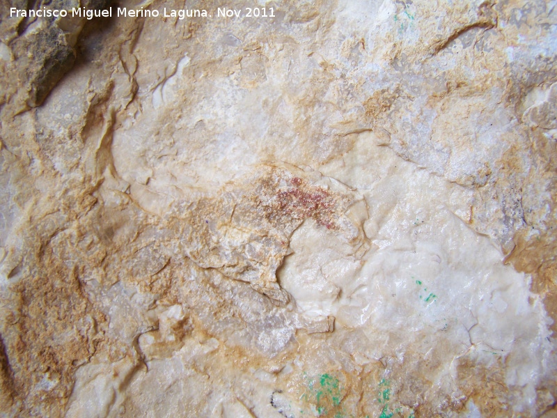 Pinturas rupestres del Abrigo I de la Pedriza. Grupo III - Pinturas rupestres del Abrigo I de la Pedriza. Grupo III. Barra izquierda superior del grupo inferior