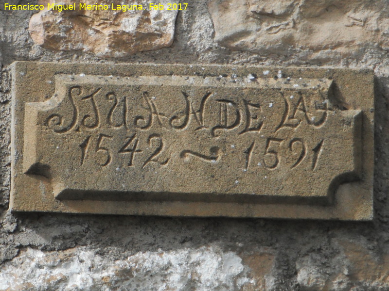 San Juan de la Cruz - San Juan de la Cruz. Cartela de la alberca del Huerto del Carmen - beda