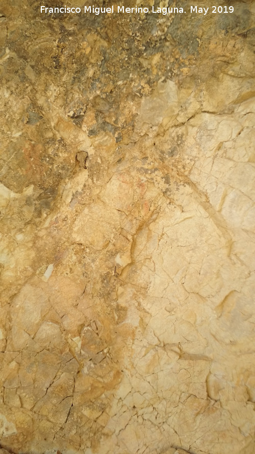 Pinturas rupestres de la Cueva Oeste del Canjorro - Pinturas rupestres de la Cueva Oeste del Canjorro. Uno de los paneles
