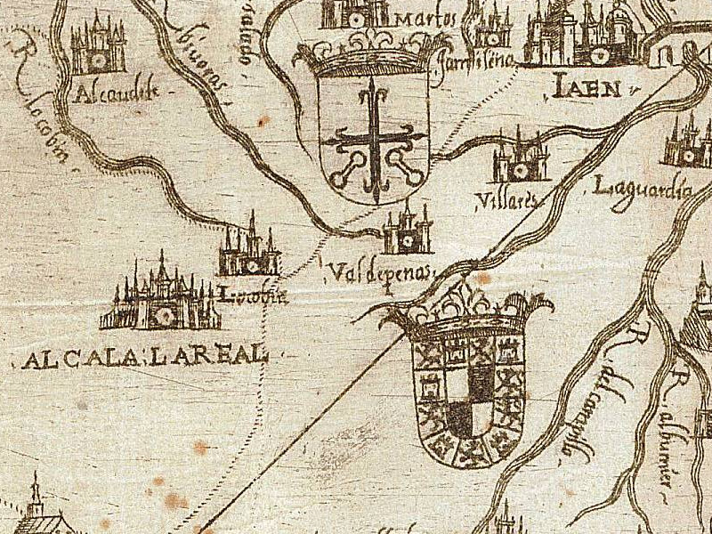 Historia de Castillo de Locubn - Historia de Castillo de Locubn. Mapa 1588