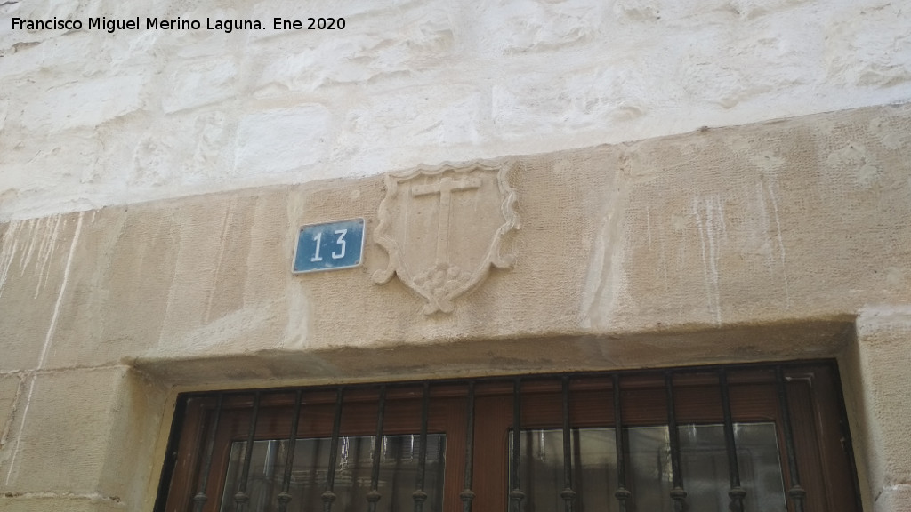 Casa de la Calle Santa Ana Vieja n� 13 - Casa de la Calle Santa Ana Vieja n� 13. Dintel