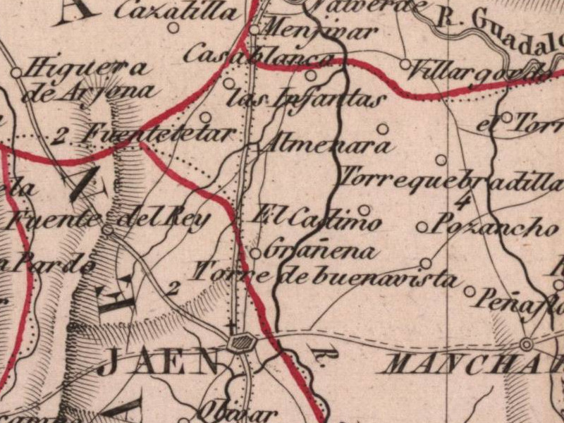 Historia de Fuerte del Rey - Historia de Fuerte del Rey. Mapa 1847