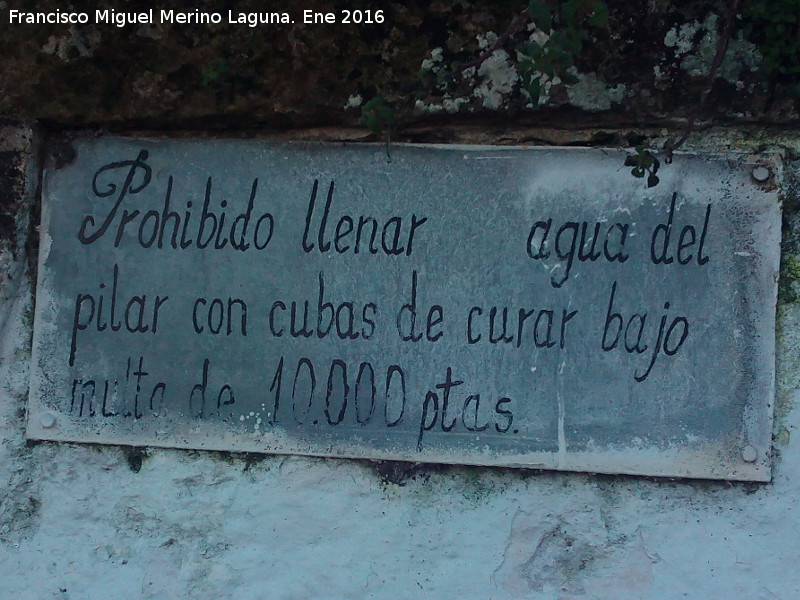 Fuente de Abajo - Fuente de Abajo. Cartel de sancin