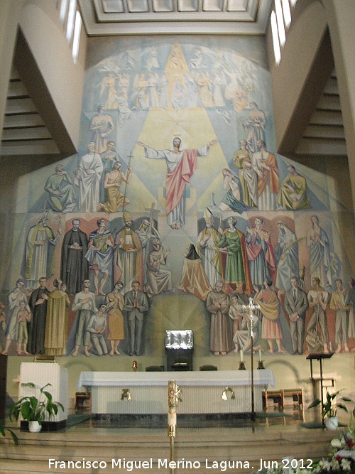 Iglesia de Cristo Rey - Iglesia de Cristo Rey. Fresco de Baos