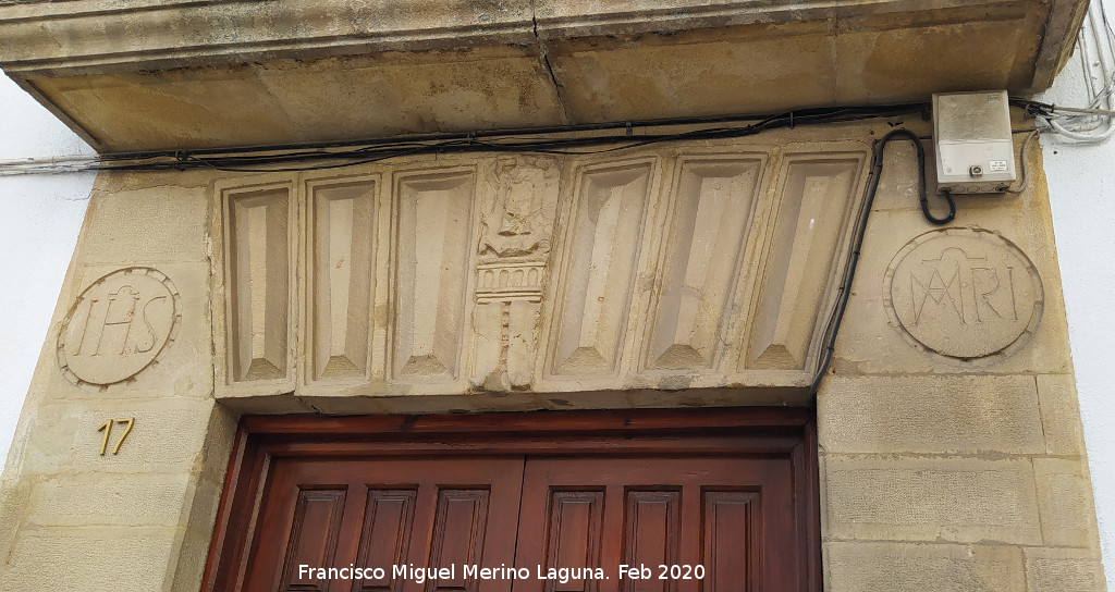 Casa de la Calle Parras n� 17 - Casa de la Calle Parras n� 17. Dintel