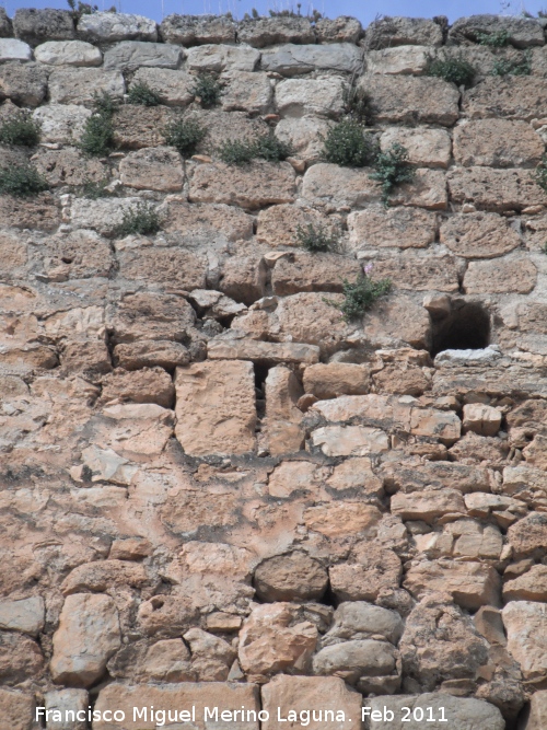 Castillo de La Guardia. Muralla - Castillo de La Guardia. Muralla. Saetera