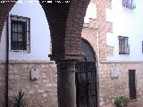 Real Monasterio de Santa Clara. Columna con restos de policroma original
