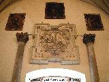 Iglesia de San Andrs. Escudo del Obispo Fray Benito Marn , ubicado sobre la puerta de acceso al Patio de las Abluciones en el interior de la Iglesia de la Magdalena, era del Coro de la Iglesia de San Andrs