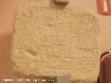 Historia de Jan. Visigodos. Estela funeraria en piedra caliza, siglo IV. Museo Provincial de Jan