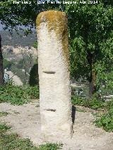 Almazara romana del Cerro de los Vientos. Columna romana ubicada en la Cortijada de Gil de Olid seguramente procedente de este yacimiento