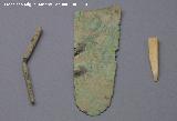 Marroques Altos. Punzones y fragmento de espada. Museo Provincial