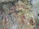 Pinturas rupestres del Abrigo de las Palomas. Pinturas del centro