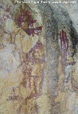 Pinturas rupestres del Abrigo de las Palomas. Pinturas de la derecha