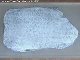 Pico de los Ajos. Placa de plomo con inscripcin ibera. Exposicin itinerante sobre la Prehistoria