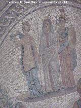 Cstulo. Mosaico de los Amores. Afrodita, Hera y Atenea