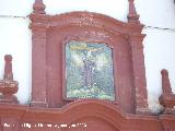 Ermita de San Francisco. Azulejos de San Francisco con disparos de la Guerra Civil