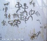 Pinturas rupestres de la Cueva de la Graja-Grupo VIII. Escena principal