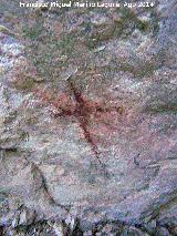 Pinturas rupestres de la Cueva del Zumbel Bajo. Cruciforme
