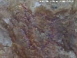 Pinturas rupestres de la Cueva de la Graja-Grupo III. Antropomorfo inclinado