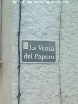 Aldea Venta del Papero. Placa