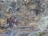 Pinturas rupestres falsas de la Cueva de la Solana. 