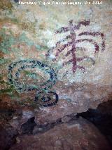 Pinturas rupestres falsas de la Cueva de la Solana. 