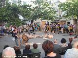 Plaza Fernando Feijoo. Haciendo mimbre