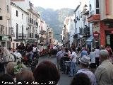 Fiestas de San Juan Bautista. Carretas ante el Santo